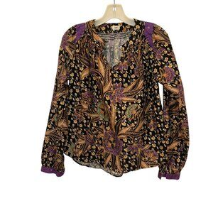 warm Indonesian BATIK classic cotton tunic top M